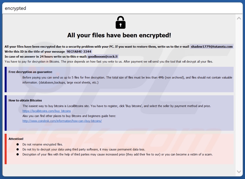 BOOM (Phobos) ransomware losgeldbrief (info.hta)