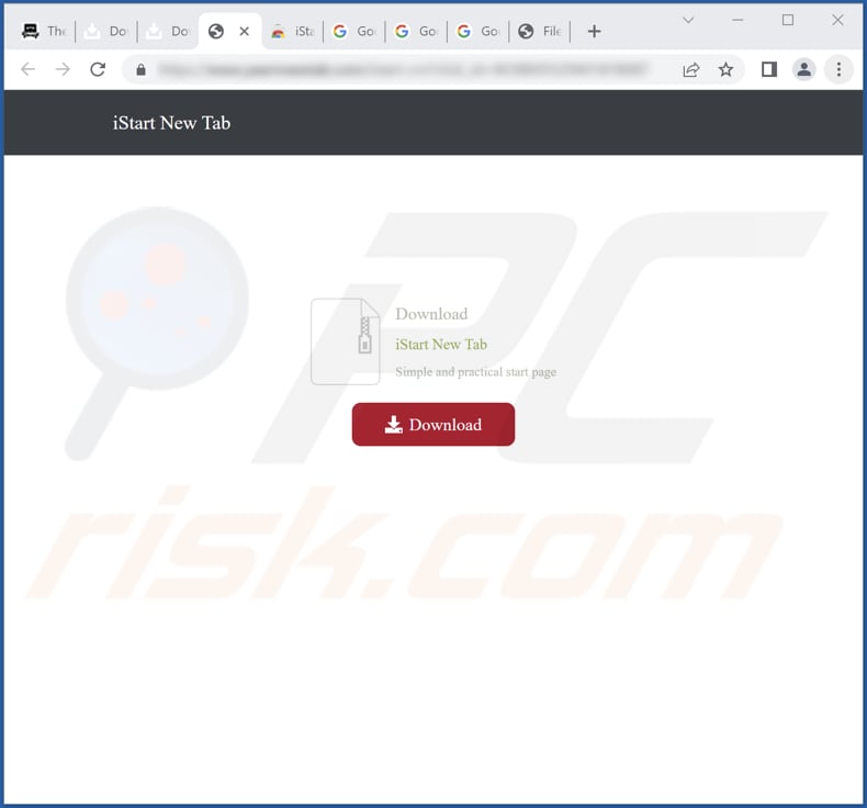Website gebruikt om te promoten iStart New Tab browser hijacker
