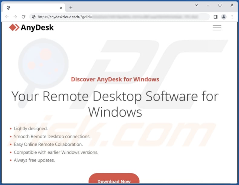 LOBSHOT malware valse AnyDesk-website