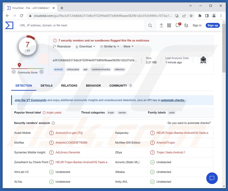 PixBankBot Android malware