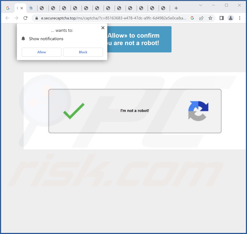 Alternatieve verschijning van securecaptcha[.]top