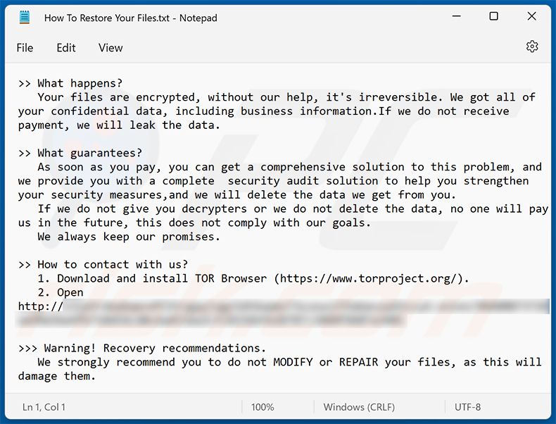 CYCLOPS ransomware brief (How To Restore Your Files.txt)