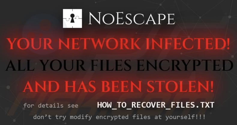 NoEscape ransomware behang