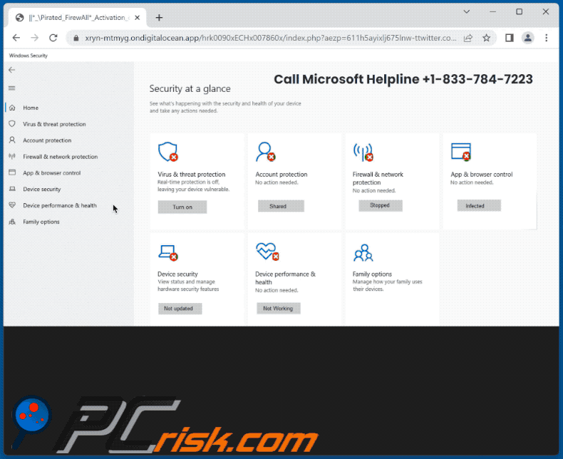 De verschijning van !!Rootkit!! Malware Detected scam
