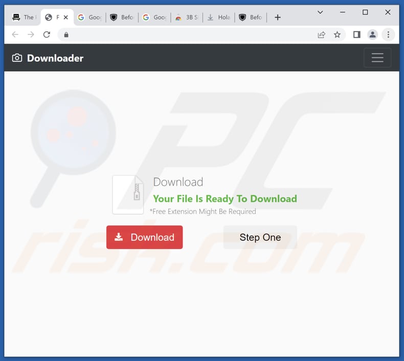 Website gebruikt om Wingman Clock browser hijacker te promoten (voorbeeld 1)