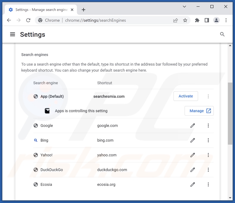 Search-content.com verwijderen uit de standaardzoekmachine van Google Chrome