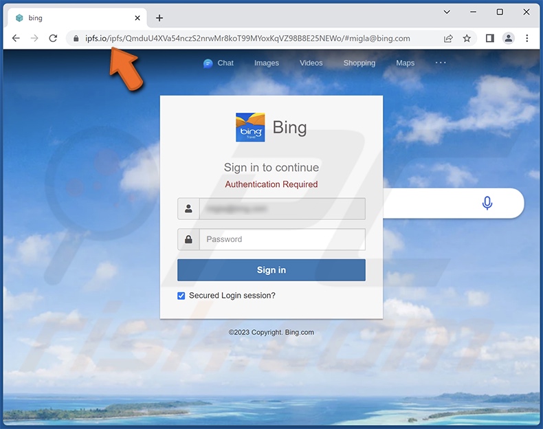 Two-Factor Verification scam email gepromote phishing-site