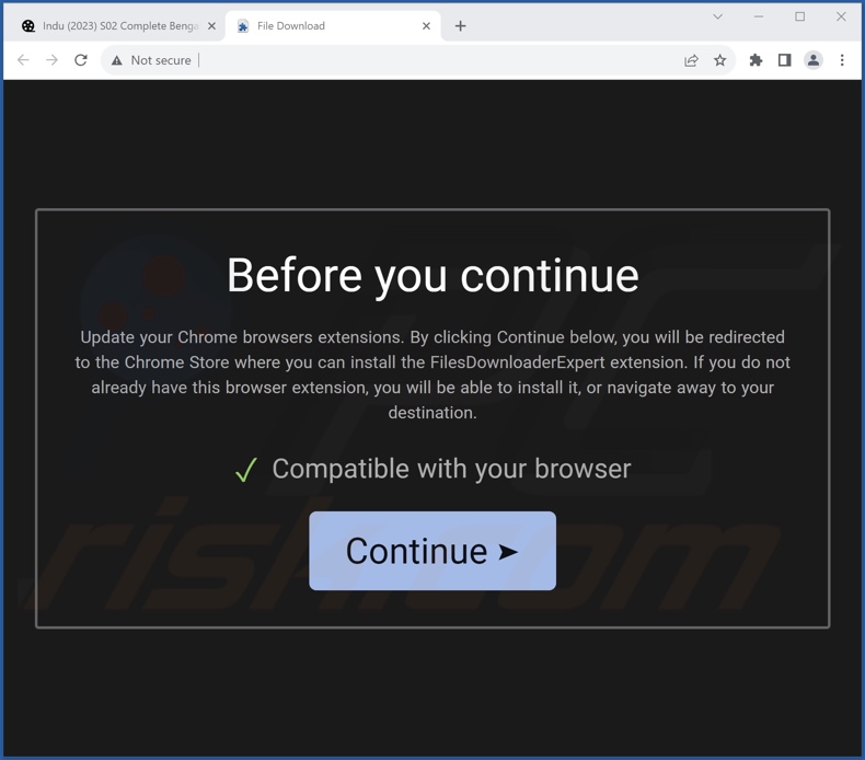 Deceptive website used to promote Lucky baro browser hijacker
