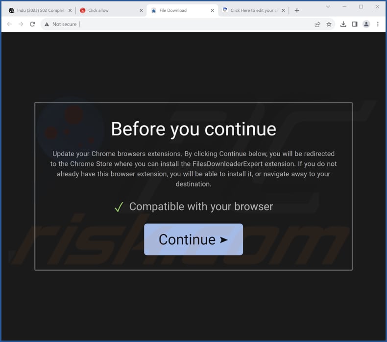 Website gebruikt om reclame te maken Quick tail browser hijacker