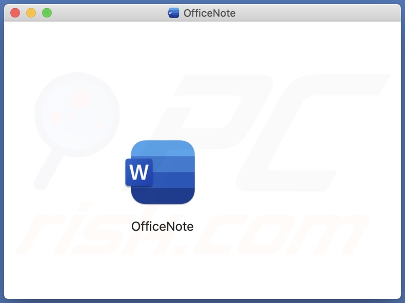 OfficeNote toepassingsvermomming van XLoader malware