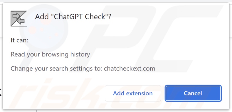 ChatGPT Check browser hijacker toestemming vragen
