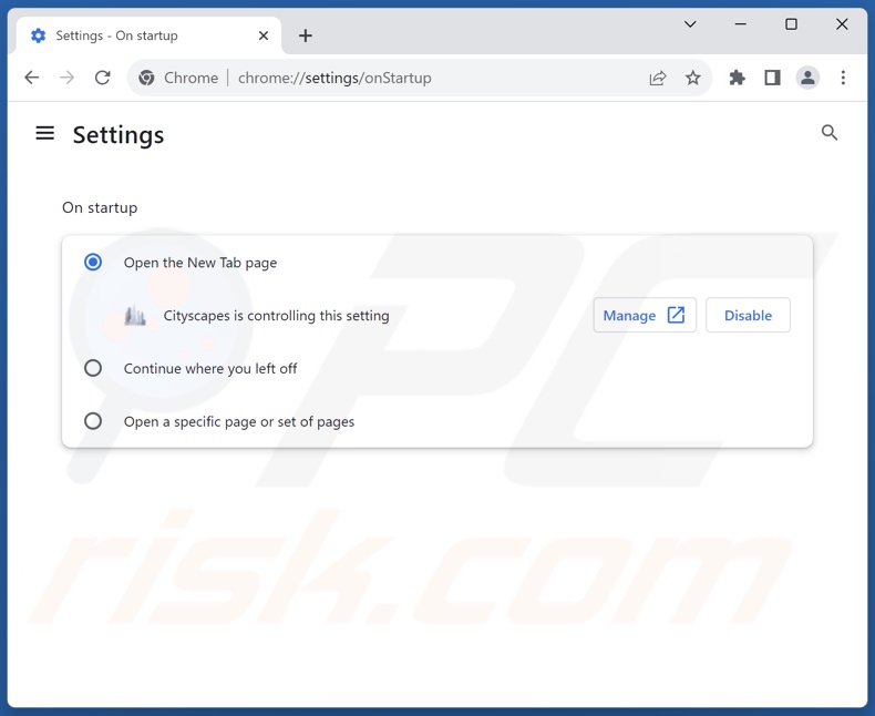 Schcm.com verwijderen van de startpagina van Google Chrome