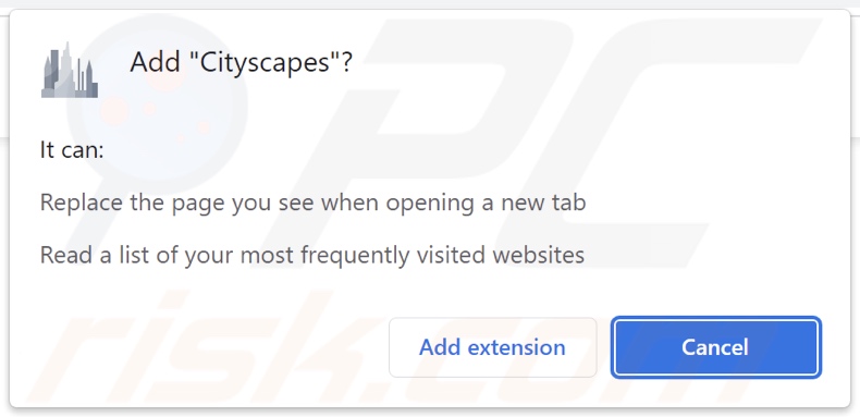 Cityscapes browser hijacker toestemming vragen