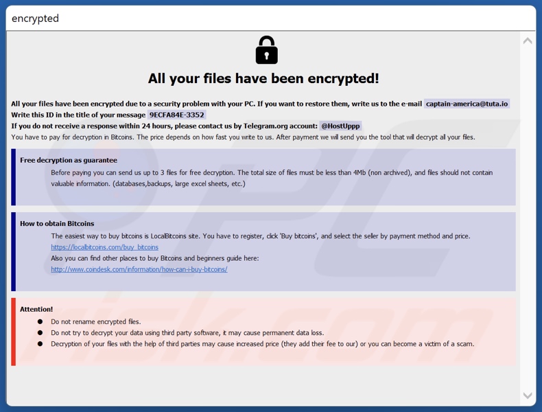 Deep (Phobos) ransomware losgeld brief (info.hta)