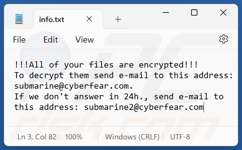 S4b ransomware tekstbestand (info.txt)