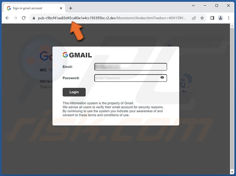 Account And Service(s) Scheduled For Deletion phishing-website die zich voordoet als de aanmeldingssite van Gmail