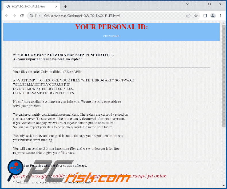 Hazard ransomware instructies in GIF decoderen (HOW_TO_BACK_FILES.html)
