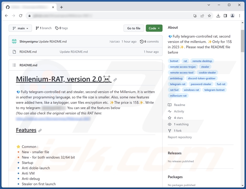 Millenium 2.0-malware online gepromoot