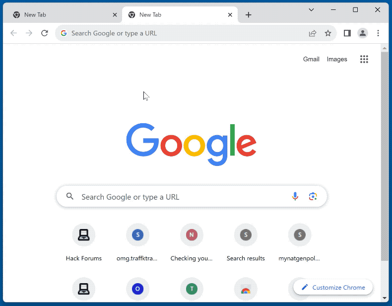 searchtabs.io browser hijacker omleidingen (GIF)