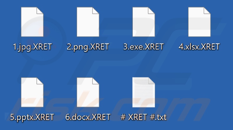 Bestanden versleuteld door de Xret-ransomware (.XRET-extensie)