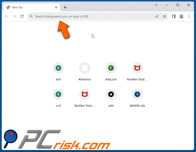 bangsearch.pro uiterlijk omleiden (GIF)