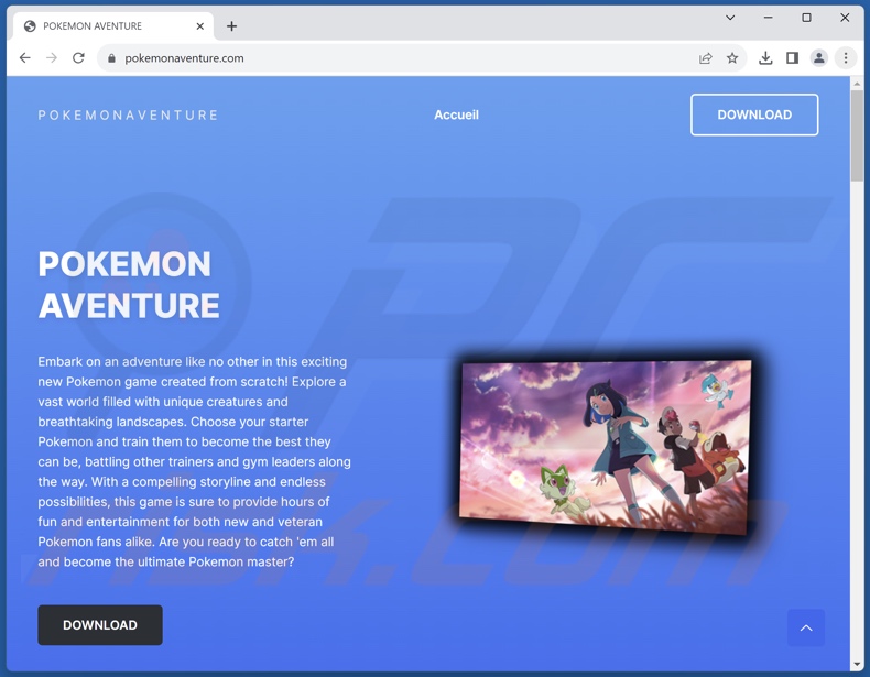 Verspreiding van nep-Pokemon-websites Epsilon malware