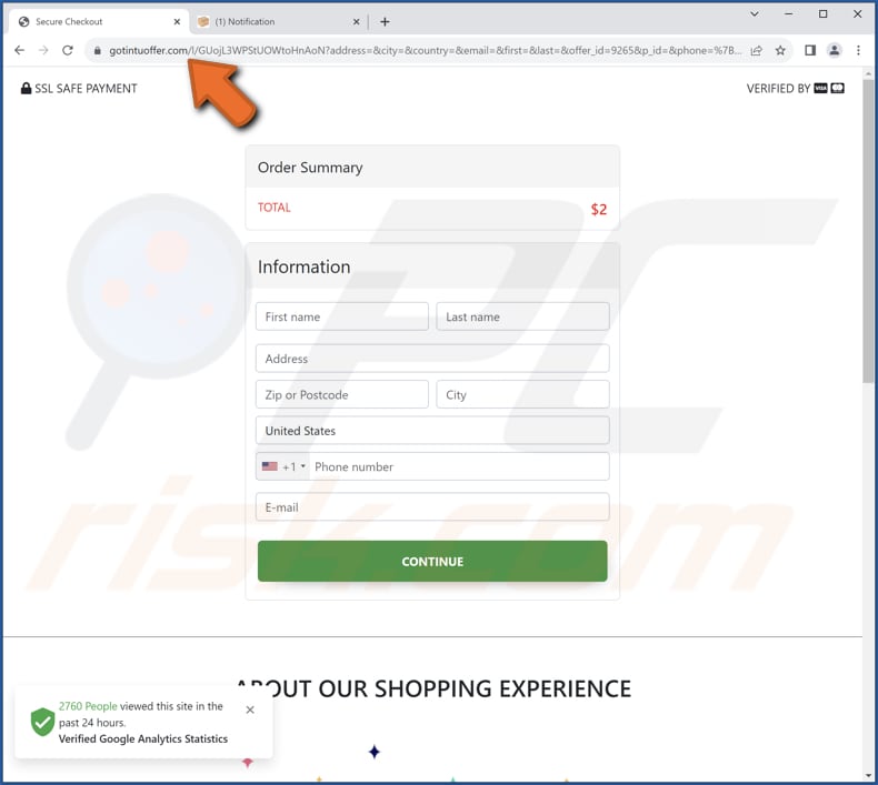 Temu - Pending Package Delivery email scam phishingpagina