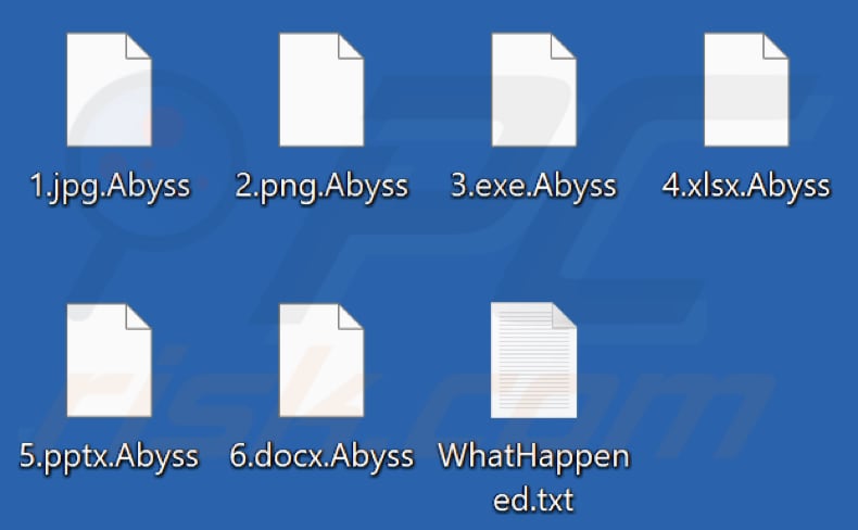 Bestanden versleuteld door de Abyss-ransomware (.Abyss-extensie)