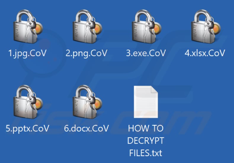 Bestanden versleuteld door CoV-ransomware (.CoV-extensie)