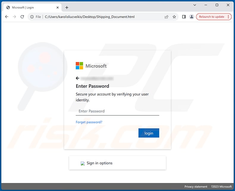 HTML-document voor phishing verspreid via DHL - Incoming Shipment Notification email oplichterij (2024-02-01)