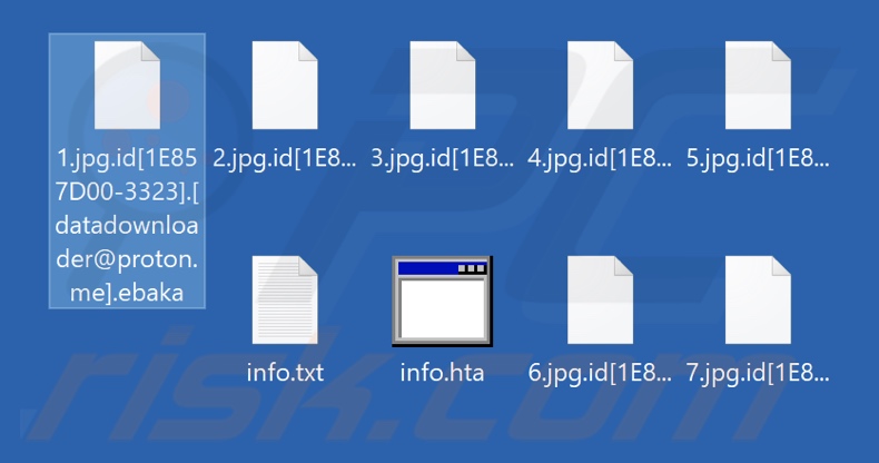 Bestanden versleuteld door de Ebaka-ransomware (.ebaka-extensie)