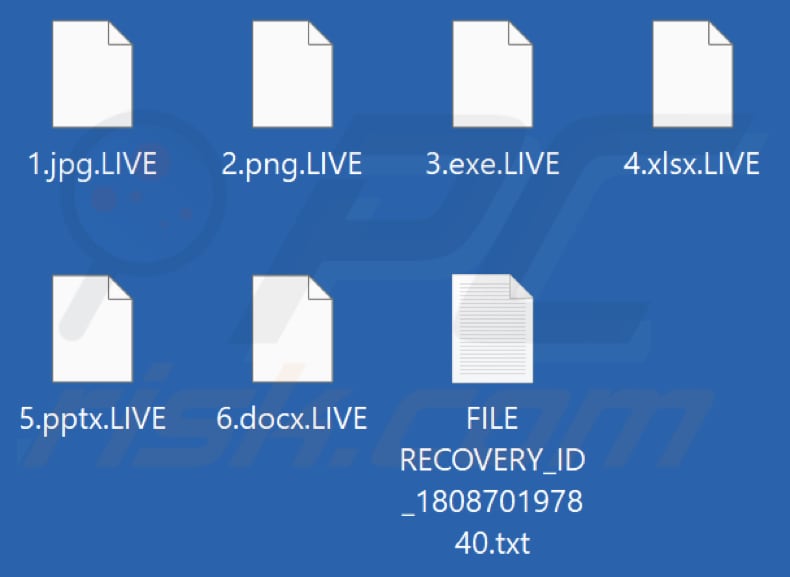 Bestanden versleuteld door de LIVE TEAM-ransomware (.LIVE-extensie)