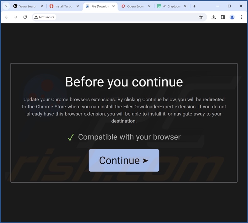 een website die Mycool search browser hijacker promoot