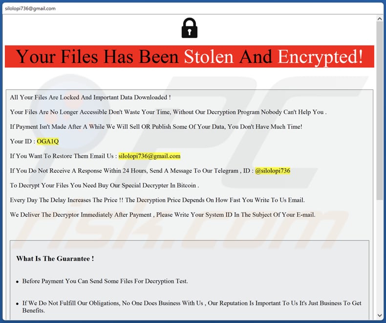 RCRU64 ransomware pop-up venster (ReadMe.hta)