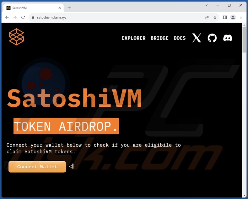 SatoshiVM Token Airdrop scam