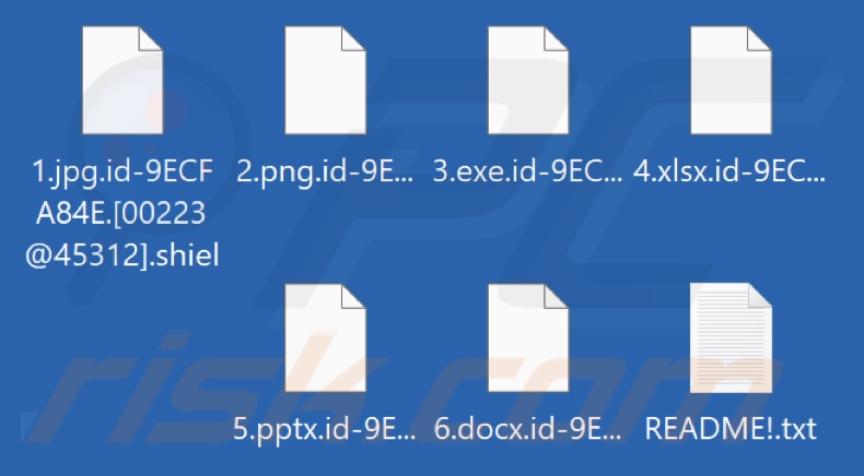 Bestanden versleuteld door de Shiel-ransomware (.shiel-extensie)