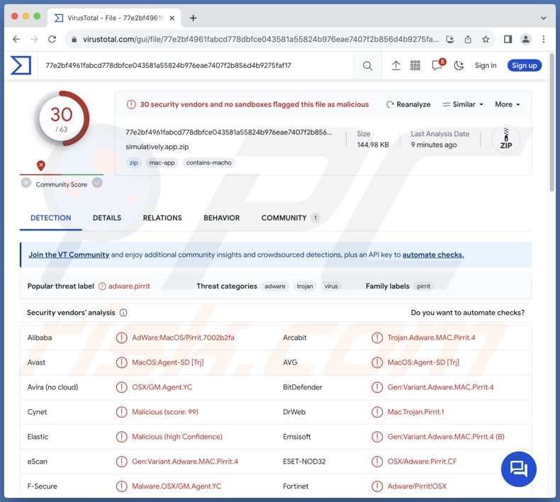 Simulatively.app adware
