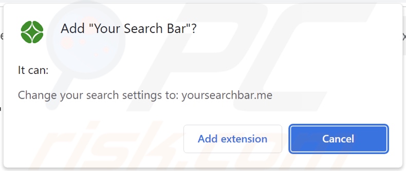 Your Search Bar browser hijacker toestemming vragen