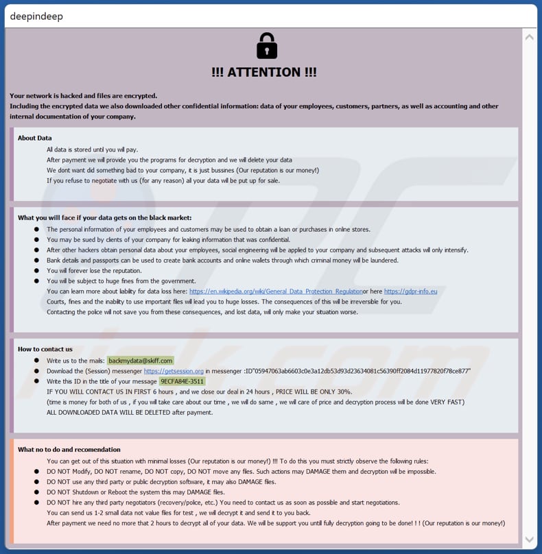 BackMyData ransomware losgeldbrief (info.hta)