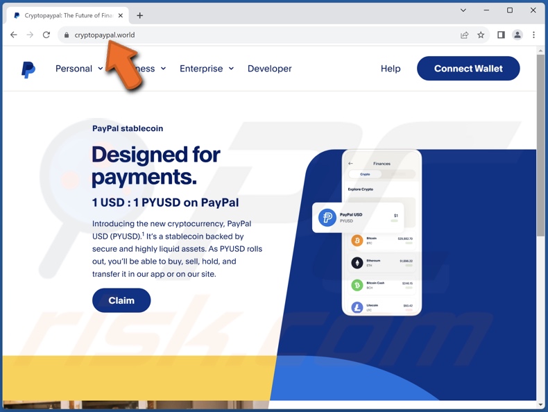 PayPal Stablecoin scam