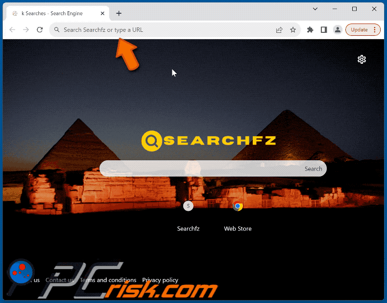 Searchfz browser hijacker searchfz.com leidt om naar bing.com