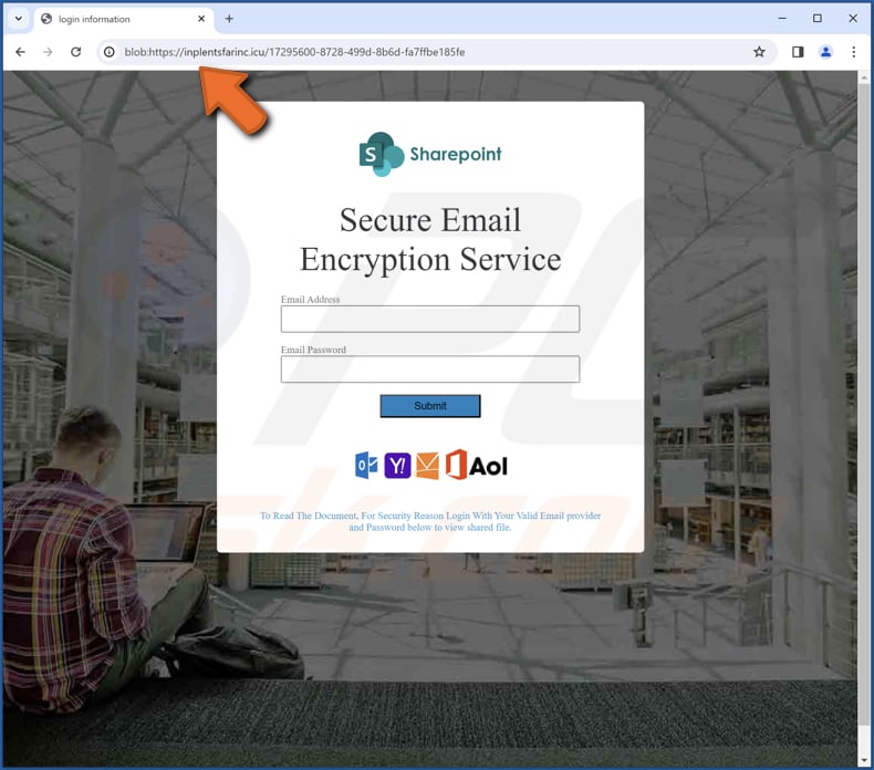 UnitedHealthcare e-mail scam phishing pagina