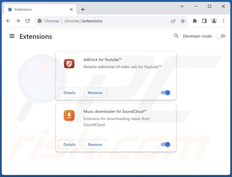 Schurken extensies verwijderen uit Google Chrome stap 2