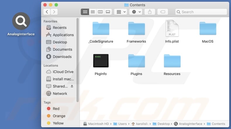 AnalogInterface adware installatiemap