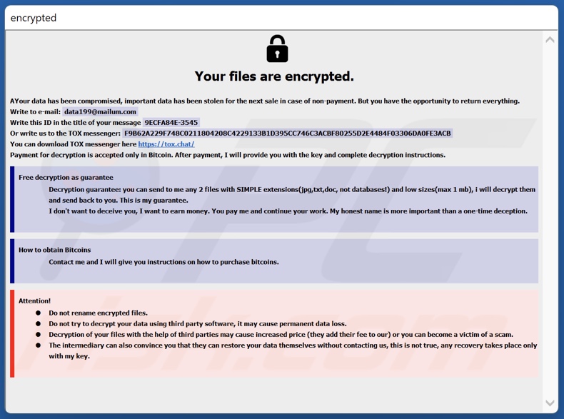 FORCE ransomware losgeld brief (info.hta)
