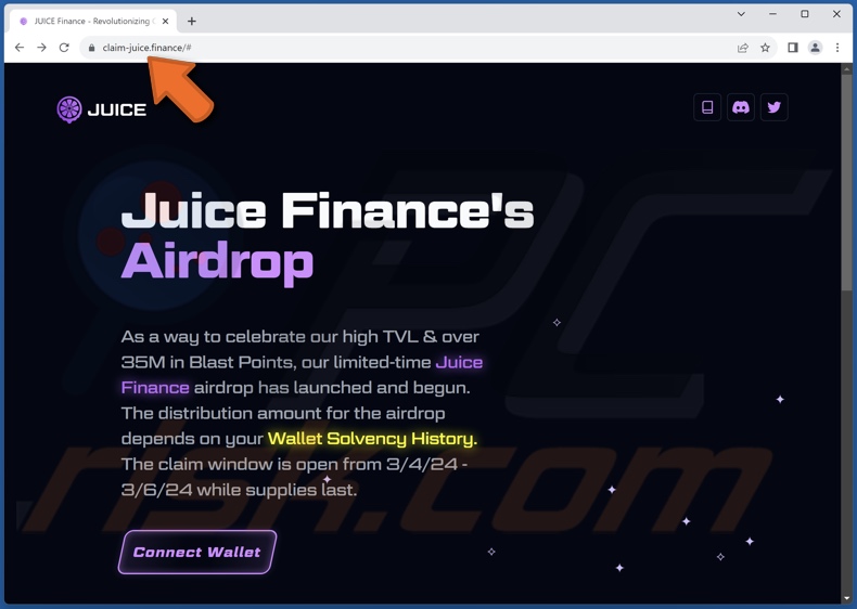 Juice Finance's Airdrop scam