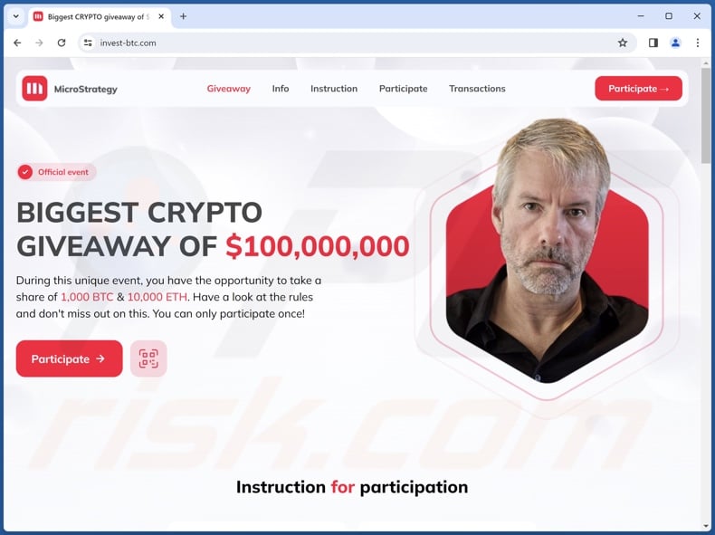 MicroStrategy Crypto Giveaway oplichterij