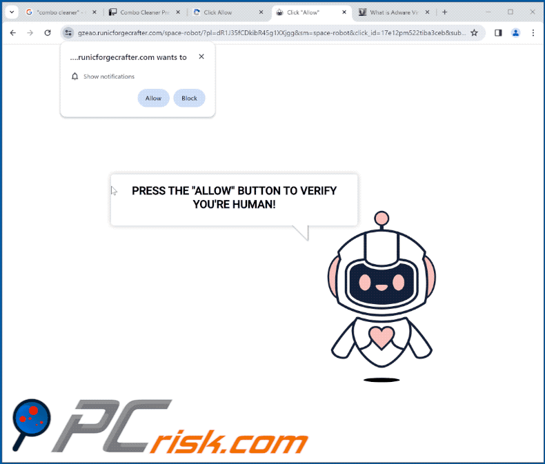 runicforgecrafter[.]com website uiterlijk (GIF)