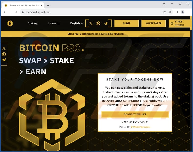 BITCOIN BSC scam