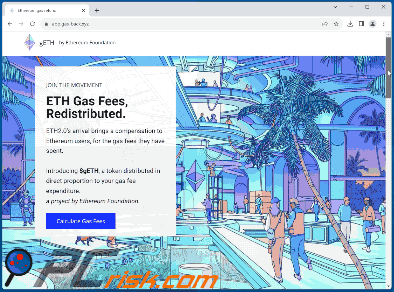 Verschijning van zwendel met $gETH-token
